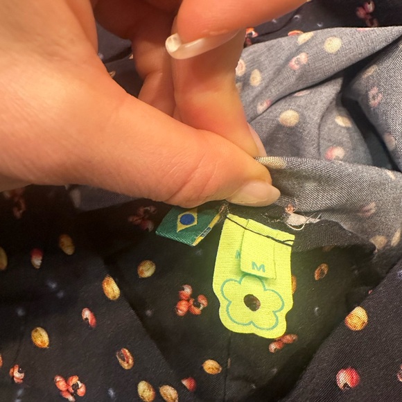 FARM Rio peach print mini dress with back button detail - Picture 5 of 5